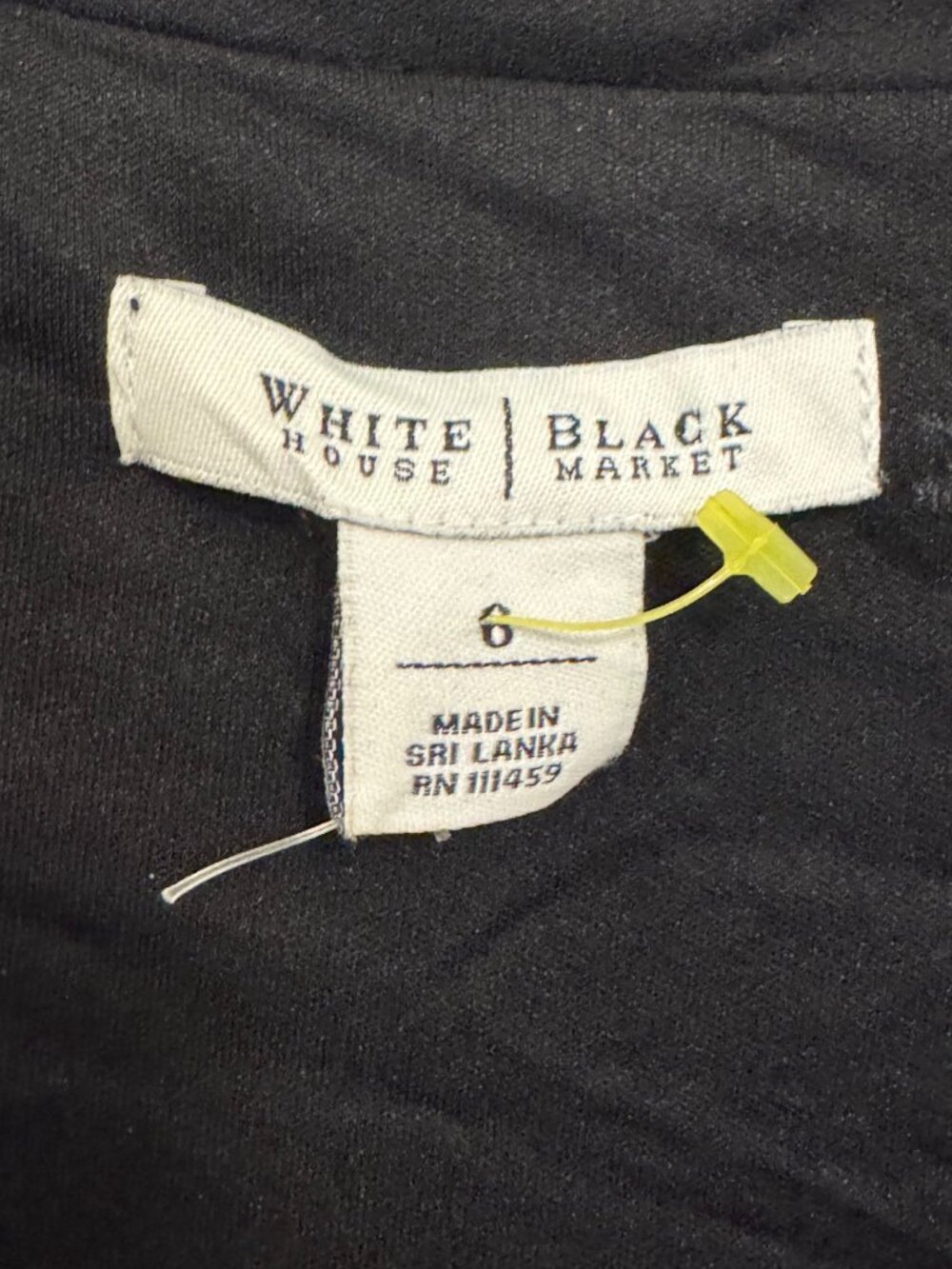 White House Black Market Black & White Floral Sleeveless Dress With Knot Detail - Picture 4 of 7